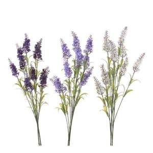 Umelé kvety v súprave 3 ks (výška 55 cm) Lavender – Casa Selección vyobraziť
