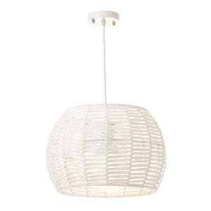 Biele stropné svietidlo s bambusovým tienidlom ø 35 cm – Casa Selección vyobraziť