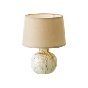 Béžová keramická stolová lampa s textilným tienidlom (výška 26, 5 cm) – Casa Selección vyobraziť