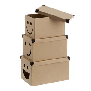 Kartónové detské úložné boxy v súprave 10 ks Smile – Casa Selección vyobraziť