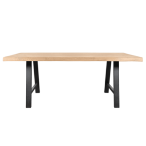 Sconto Jedálenský stôl AMAYA AN dub/kov, šírka 200 cm, prírodná hrana vyobraziť