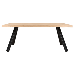 Sconto Jedálenský stôl AMAYA LN dub/kov, šírka 140 cm, prírodná hrana vyobraziť