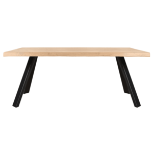 Sconto Jedálenský stôl AMAYA LN dub/kov, šírka 160 cm, prírodná hrana vyobraziť