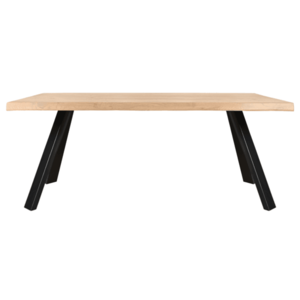 Sconto Jedálenský stôl AMAYA LN dub/kov, šírka 200 cm, prírodná hrana vyobraziť