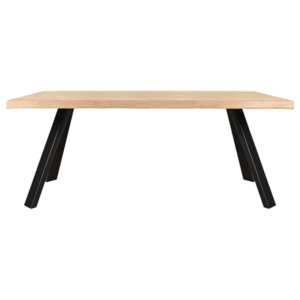 Sconto Jedálenský stôl AMAYA LN dub/kov, šírka 220 cm, prírodná hrana vyobraziť