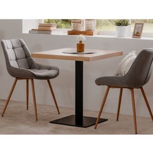 Jedálenský stôl Quadrato 70x70 cm, dub artisan/čierny% vyobraziť