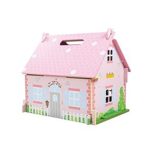 Bigjigs Toys Přenosný dřevěný domeček pro panenky vyobraziť