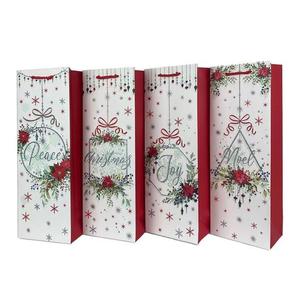 TORO Darčeková taška na víno TORO 36x12.5x8.5cm vianočný MIX vyobraziť