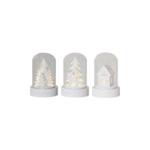 Biele svetelné dekorácie s vianočným motívom v súprave 3 ks ø 5, 5 cm Kupol – Star Trading vyobraziť
