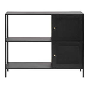 Čierna kovová knižnica 100x81 cm Malibu - Unique Furniture vyobraziť
