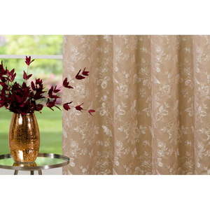 Béžový záves 135x260 cm Lillies – Mendola Fabrics vyobraziť