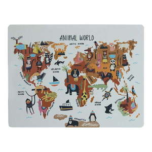Podložka na stôl Really Nice Things Animals Worldmap, 55 x 35 cm vyobraziť