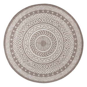 Hnedo-béžový vonkajší koberec Ragami Round, ø 160 cm vyobraziť
