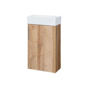 MEREO - Vigo, kúpeľňová skrinka s keramickým umývadlom, 41 cm, dub Riviera CN341 vyobraziť