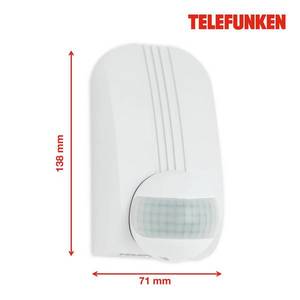 Telefunken Detektor pohybu Funchal, max. 1 000 W LED, biela vyobraziť