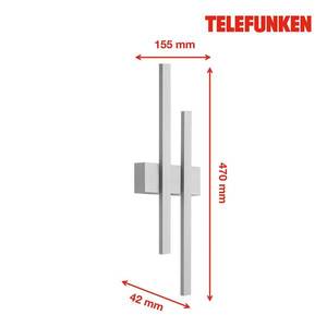 Telefunken LED svietidlo Graz nepriame 2-pl. strieborná vyobraziť