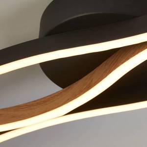 Searchlight Stropné LED svetlo Bloom Swirl čierna/drevo vyobraziť