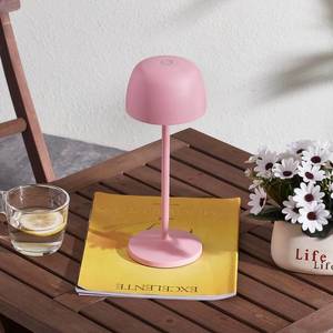 Lindby Lindby Arietty stolová LED lampa s batériou ružová vyobraziť