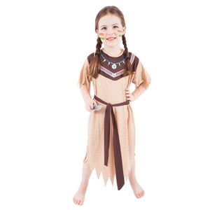 Rappa Detský kostým Indiánka s pásikom, veľ. S vyobraziť