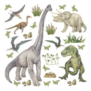 Dekorácia na stenu - dinosaury vyobraziť