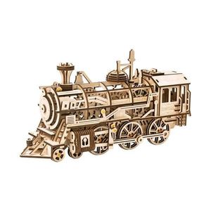 Robotime 3D drevené mechanické puzzle Parní lokomotiva 350 ks vyobraziť