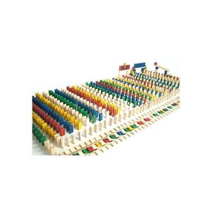 EkoToys Dřevěné domino barevné 830 ks vyobraziť