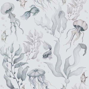 Detská tapeta z netkanej textílie 100 cm x 280 cm Magic of the Ocean – Dekornik vyobraziť