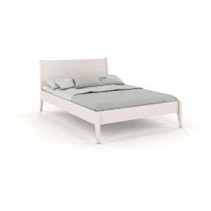 Biela dvojlôžková posteľ z bukového dreva 140x200 cm Visby Radom – Skandica vyobraziť