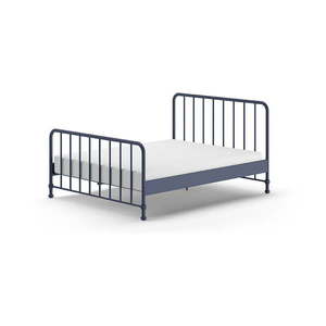 Modrá kovová jednolôžková posteľ s roštom 160x200 cm BRONXX – Vipack vyobraziť