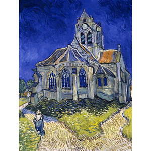 Obraz - 50x70 cm reprodukcia The Church at Auvers, Vincent van Gogh – Fedkolor vyobraziť
