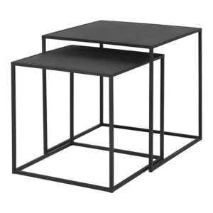 Čierne kovové konferenčné stolíky v súprave 2 ks 40x40 cm Fera - Blomus vyobraziť