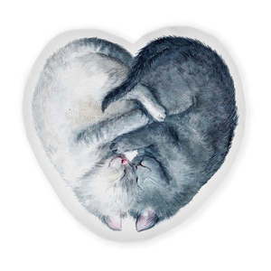 Detský vankúšik Cat Heart – Folkifreckles vyobraziť