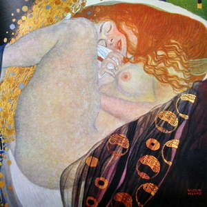 Obraz - reprodukcia 70x70 cm Danae, Gustav Klimt – Fedkolor vyobraziť