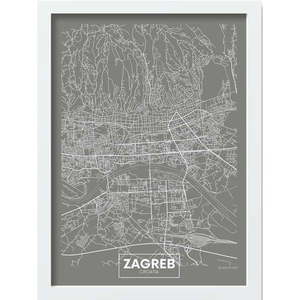 Plagát v ráme 40x55 cm Zagreb – Wallity vyobraziť