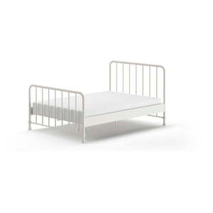 Biela kovová jednolôžková posteľ s roštom 140x200 cm BRONXX – Vipack vyobraziť
