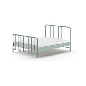 Zelená kovová jednolôžková posteľ s roštom 160x200 cm BRONXX – Vipack vyobraziť