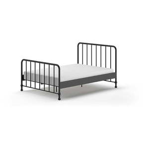 Čierna kovová jednolôžková posteľ s roštom 140x200 cm BRONXX – Vipack vyobraziť