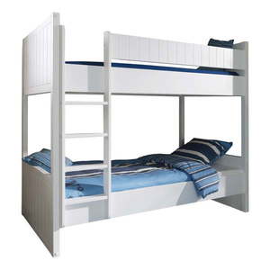 Biela poschodová detská posteľ z borovicového dreva 90x200 cm ROBIN – Vipack vyobraziť