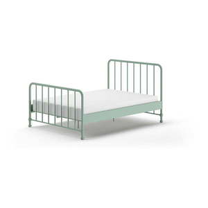 Zelená kovová jednolôžková posteľ s roštom 140x200 cm BRONXX – Vipack vyobraziť