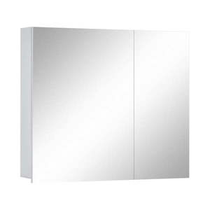 Biela nástenná kúpeľňová skrinka so zrkadlom Støraa Wisla, 80 x 70 cm vyobraziť