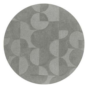 Sivý vlnený okrúhly koberec ø 160 cm Gigi - Flair Rugs vyobraziť