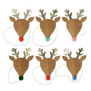 Párty čiapočky v súprave 6 ks Reindeer - Meri Meri vyobraziť