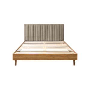 Béžová/prírodná dvojlôžková posteľ s roštom 160x200 cm Oceane – Bobochic Paris vyobraziť