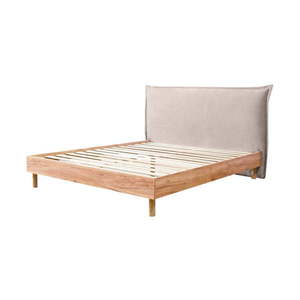 Béžová/prírodná dvojlôžková posteľ s roštom 180x200 cm Charlie – Bobochic Paris vyobraziť