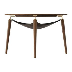 Hnedý okrúhly konferenčný stolík z dubového dreva ø 80 cm Hang Out – UMAGE vyobraziť