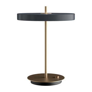 Antracitovosivá LED stmievateľná stolová lampa s kovovým tienidlom (výška 41, 5 cm) Asteria Table – UMAGE vyobraziť