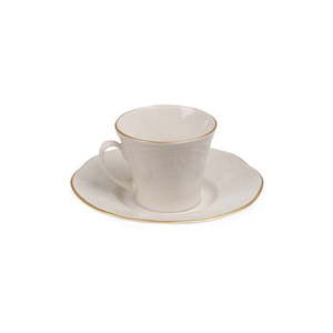 Sada 6 porcelánových šálok na kávu s tanierikom Kutahya Stitched vyobraziť