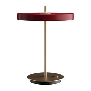 Vínovočervená LED stolová lampa so stmievačom s kovovým tienidlom (výška 41, 5 cm) Asteria Table – UMAGE vyobraziť
