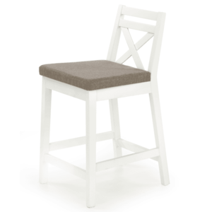 Sconto Barová stolička BURYS biela/svetlohnedá vyobraziť