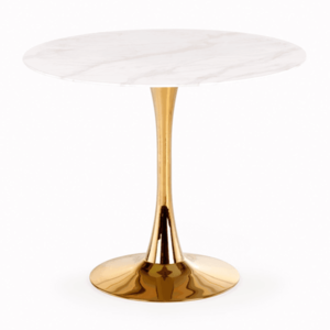 Sconto Jedálenský stôl COSIMARU biely mramor/zlatá vyobraziť
